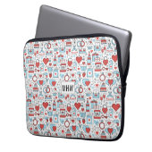 Wedding Icons aangepaste monogram laptophoezen Laptop Sleeve (Voorkant Links)