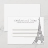 Wedding in Paris Writable Advice Kaart (Voorkant / Achterkant)