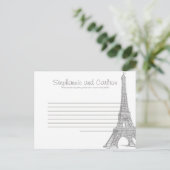 Wedding in Paris Writable Advice Kaart (Staand voorkant)