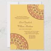 Wedding Indian Henna Mehndi Yellow Desi Uitnodigin Kaart (Achterkant)