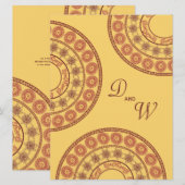 Wedding Indian Henna Mehndi Yellow Desi Uitnodigin Kaart (Voorkant / Achterkant)