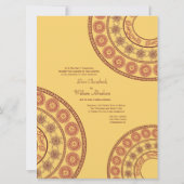Wedding Indian Henna Mehndi Yellow Desi Uitnodigin Kaart (Achterkant)