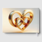 Wedding Infinity and Gold Heart Symbol Gastenboek (Achterkant)
