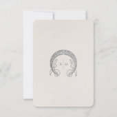 Wedding INFO Art Nouveau Dusty Blue W Morris Kaart (Achterkant)