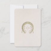 Wedding INFO Art Nouveau William Morris Kaart (Achterkant)