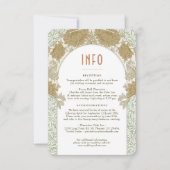 Wedding INFO Art Nouveau William Morris Kaart (Voorkant)