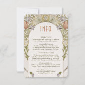 Wedding INFO  Art Nouveau William Morris Kaart (Voorkant)