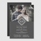 Wedding Initials Ornamental Lace Sophisticated (Voorkant / Achterkant)