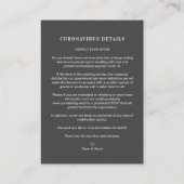 Wedding Initials Ornamental Lace Sophisticated Informatiekaartje (Achterkant)