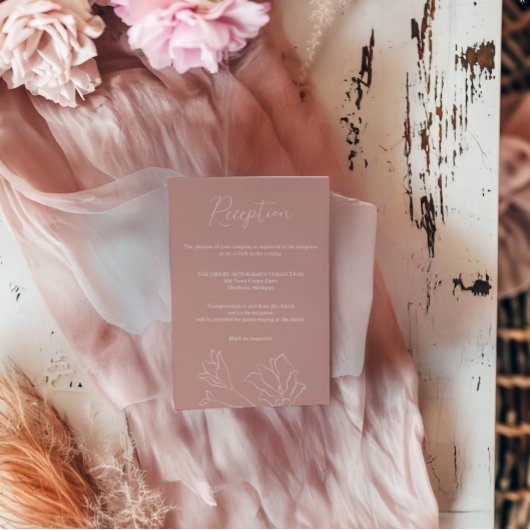 Wedding Insert Kaart | Terracotta Boho Floral