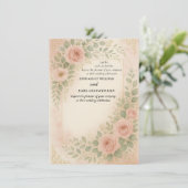 Wedding invitatiion informatiekaartje (Staand voorkant)