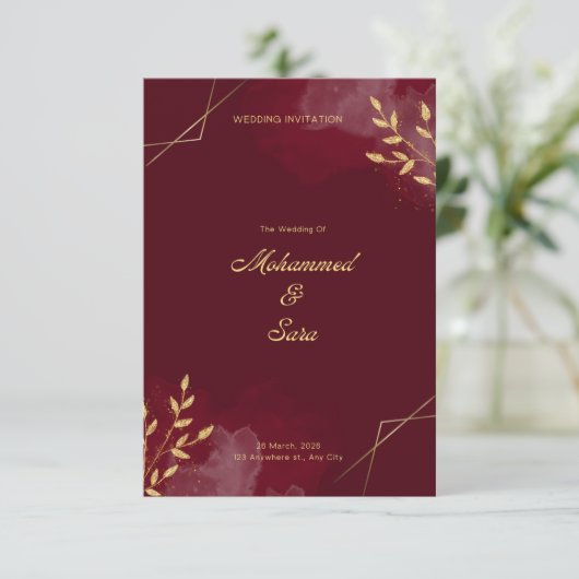 Wedding Invitation (Staand voorkant)