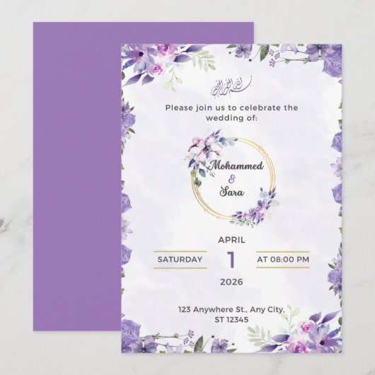 Wedding Invitation (Voorkant / Achterkant)
