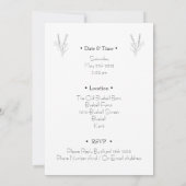 Wedding Invitation (12,7 x 17,8 cm) - Black&White Kaart (Achterkant)