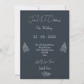 Wedding Invitation (12,7x17,8cm) - Blue And White Kaart (Voorkant)