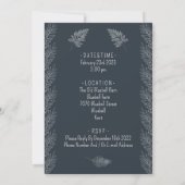 Wedding Invitation (12,7x17,8cm) - Blue And White Kaart (Achterkant)