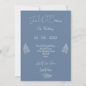 Wedding Invitation (12,7x17,8cm) - Blue And White Kaart (Voorkant)