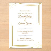 wedding invitation acryl uitnodigingen (Voorkant)