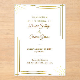 wedding invitation acryl uitnodigingen