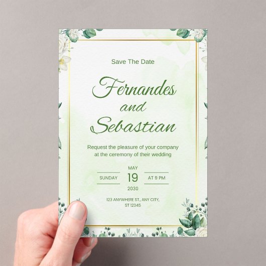 Wedding Invitation Acryl Uitnodigingen (Insitu (Draagbaar))