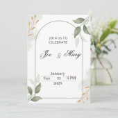 Wedding invitation bedankkaart (Staand voorkant)