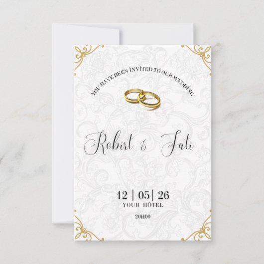 Wedding invitation bedankkaart (Voorkant)