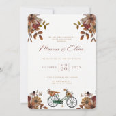 Wedding Invitation Beige Neutral Elegant Style Kaart (Achterkant)