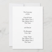 Wedding Invitation Black & White with Infinity Kaart (Achterkant)
