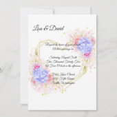 Wedding Invitation-Blue Hydrangeas Invitation Kaart (Voorkant)