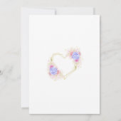 Wedding Invitation-Blue Hydrangeas Invitation Kaart (Achterkant)