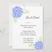 Wedding Invitation-Blue Hydrangeas Invitation Kaart (Voorkant)
