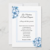 Wedding Invitation-Blue Hydrangeas Invitation Kaart (Voorkant)