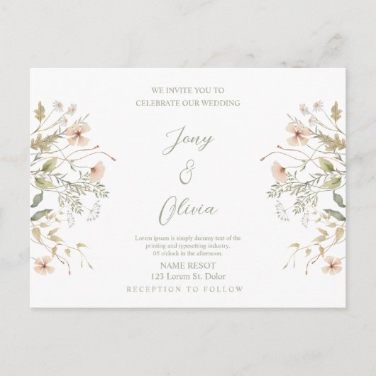 WEDDING INVITATION BRIEFKAART (Voorkant)