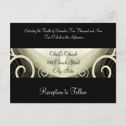 Wedding Invitation Cala Lily Uitnodiging Briefkaart (Achterkant)