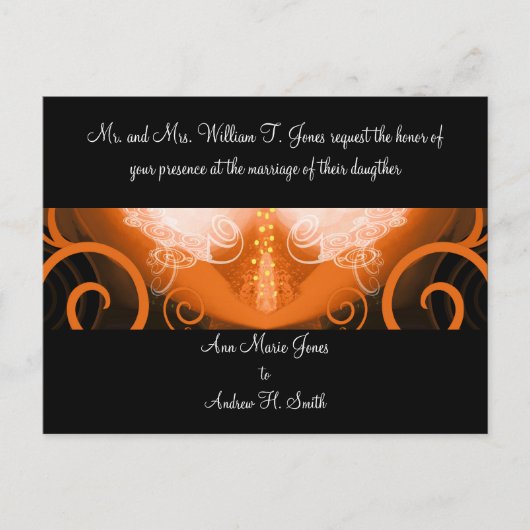 Wedding Invitation Cala Lily Uitnodiging Briefkaart (Voorkant)