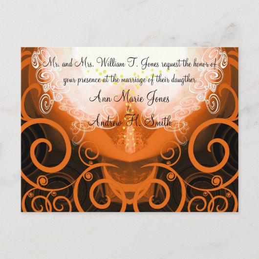 Wedding Invitation Cala Lily Uitnodiging Briefkaart (Voorkant)