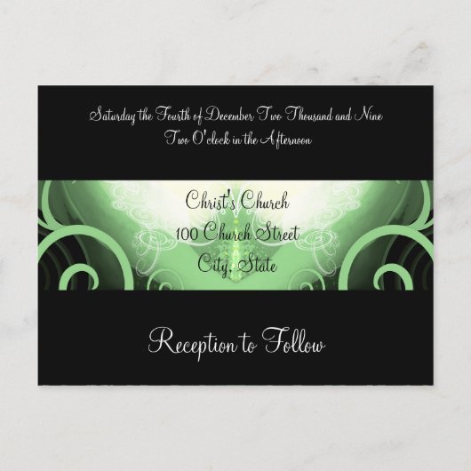 Wedding Invitation Cala Lily Uitnodiging Briefkaart (Achterkant)