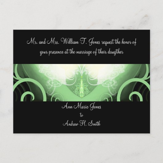 Wedding Invitation Cala Lily Uitnodiging Briefkaart (Voorkant)