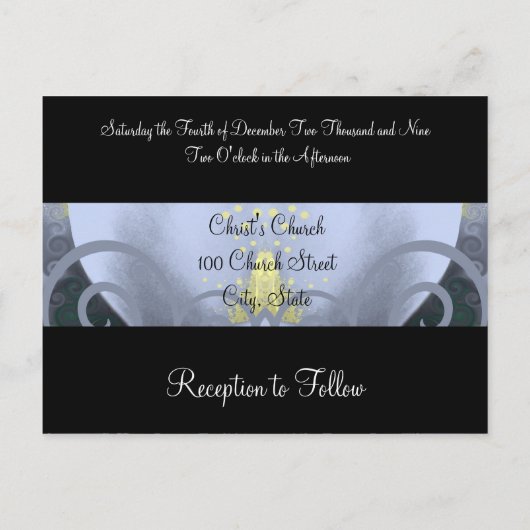 Wedding Invitation Cala Lily Uitnodiging Briefkaart (Achterkant)