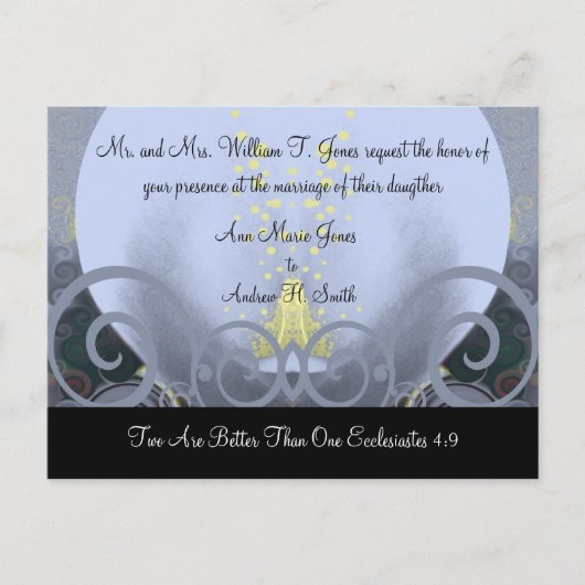 Wedding Invitation Cala Lily Uitnodiging Briefkaart (Voorkant)