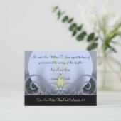 Wedding Invitation Cala Lily Uitnodiging Briefkaart (Staand voorkant)