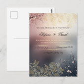 Wedding invitation card  briefkaart (Voorkant / Achterkant)