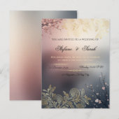 Wedding invitation card  briefkaart (Voorkant / Achterkant)