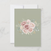 Wedding invitation card decorated with flowers RSVP kaartje (Achterkant)