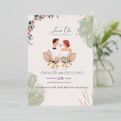 wedding invitation card folie uitnodiging (Staand Voorkant)