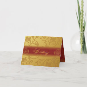 Wedding Invitation Card Gevouwen Indiase stijl