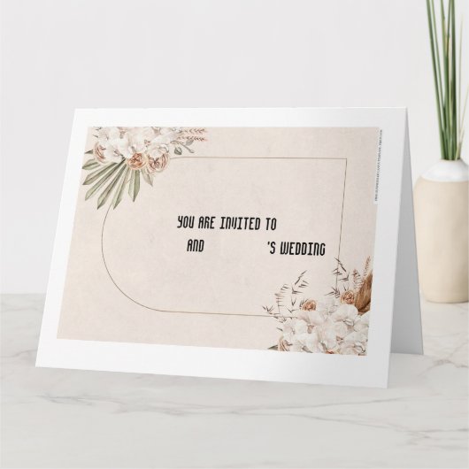 Wedding invitation card kaart (Voorkant)