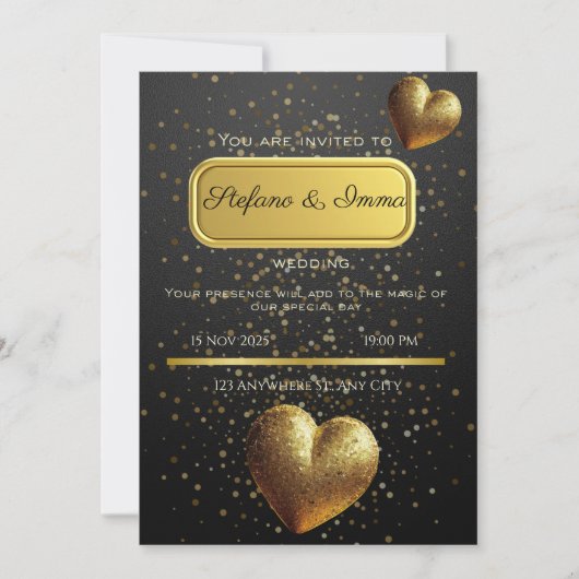 wedding invitation card  kaart (Voorkant)