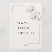 Wedding Invitation Card – Personalized Elegant  Kaart (Achterkant)