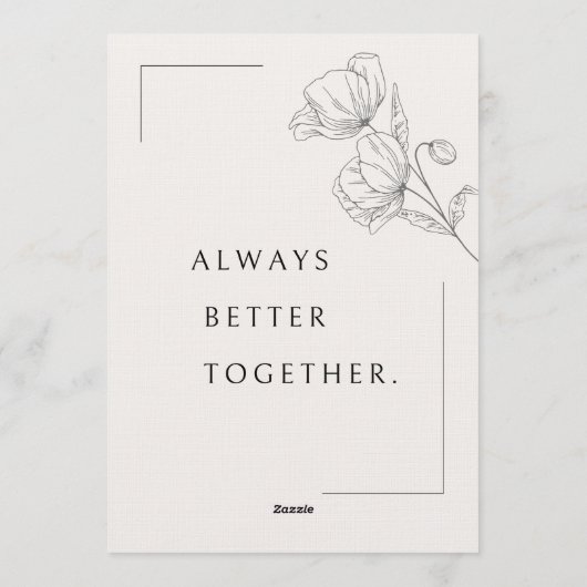 Wedding Invitation Card – Personalized Elegant Kaart (Achterkant)